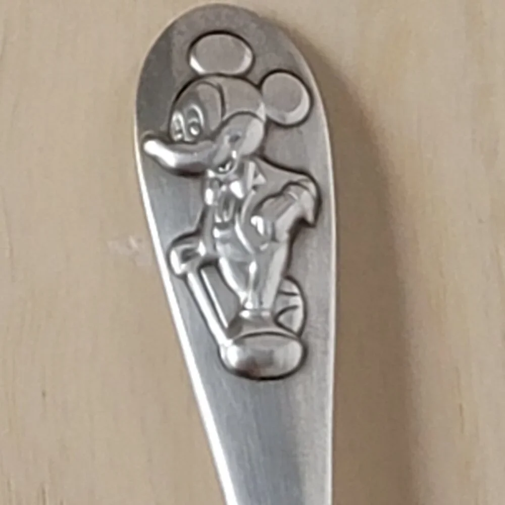 Vintage Reed & Barton Silver Plated Disney Mickey Mouse Child Baby Feeding Spoon